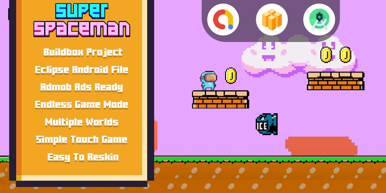 Super Spaceman World - Buildbox Template