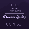 55 Thin Line Premium Quality Icon Set 