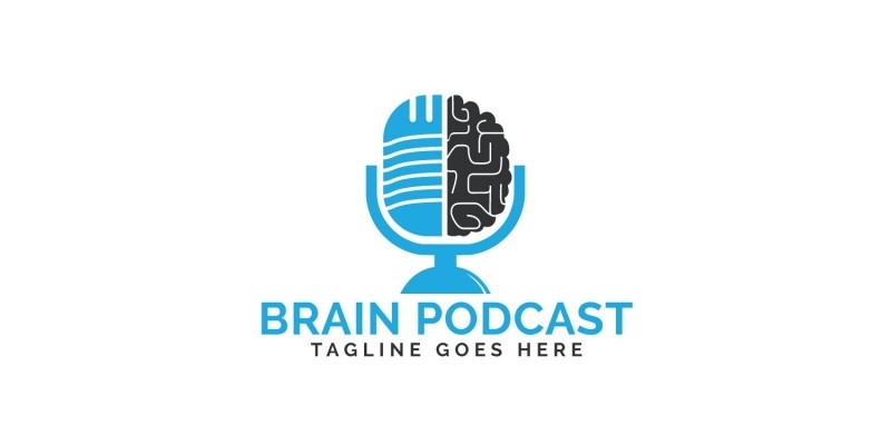 Brain Podcast Logo Design