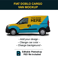 Fiat Doblo Cargo Van Mockup