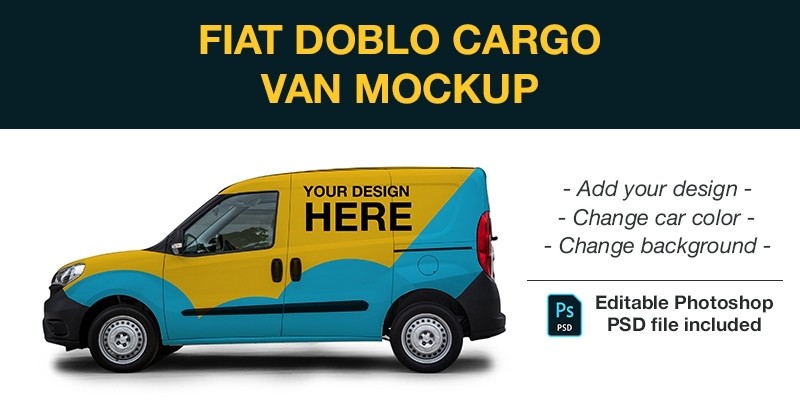 Fiat Doblo Cargo Van Mockup