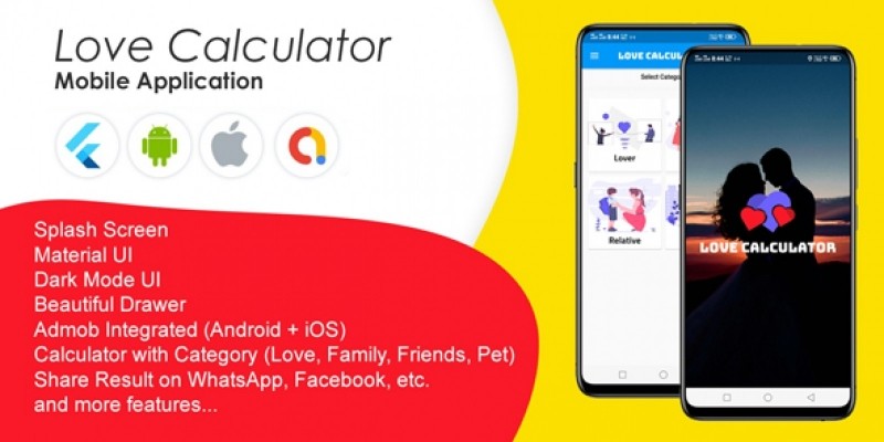 Love Calculator - Complete Flutter App Template