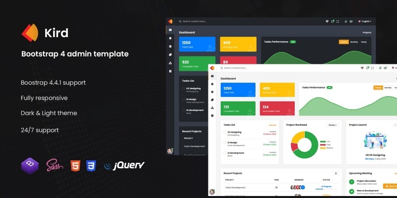 Kird - Bootstrap 4 Admin Template