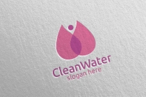 Green Water Drop Health Care Logo Screenshot 2