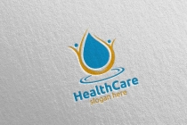 Green Water Drop Health Care Logo Design Screenshot 5