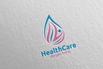 Water Drop Health Care Medical Logo Design Screenshot 1