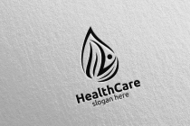 Water Drop Health Care Medical Logo Design Screenshot 3