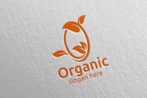 Natural and Organic Logo Design Template Screenshot 1