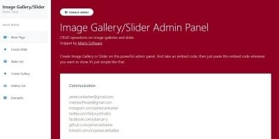 Slider Gallery Manager PHP Script