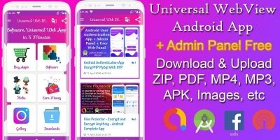 Universal WebView - 2 App Bundle With Admin Panel
