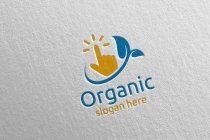 Online Natural and Organic Logo design template Screenshot 1