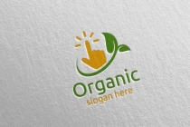 Online Natural and Organic Logo design template Screenshot 2