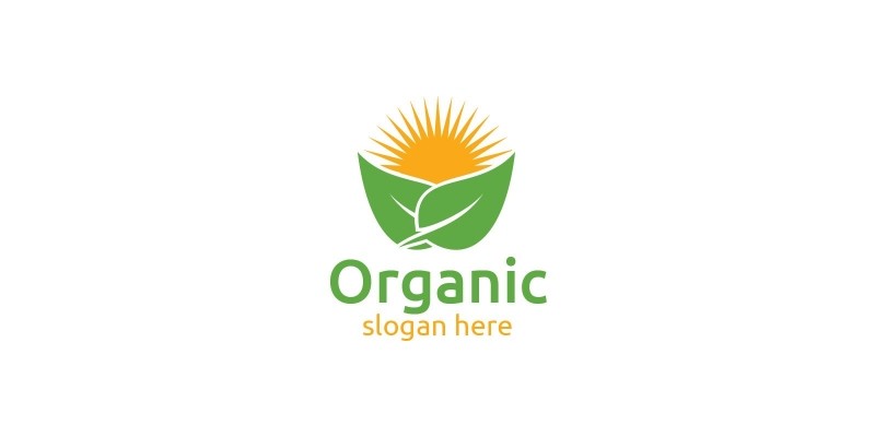 Natural And Organic Logo Design Template