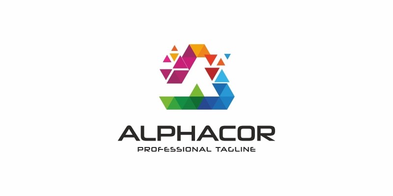 Alphacor A Letter Colorful Logo