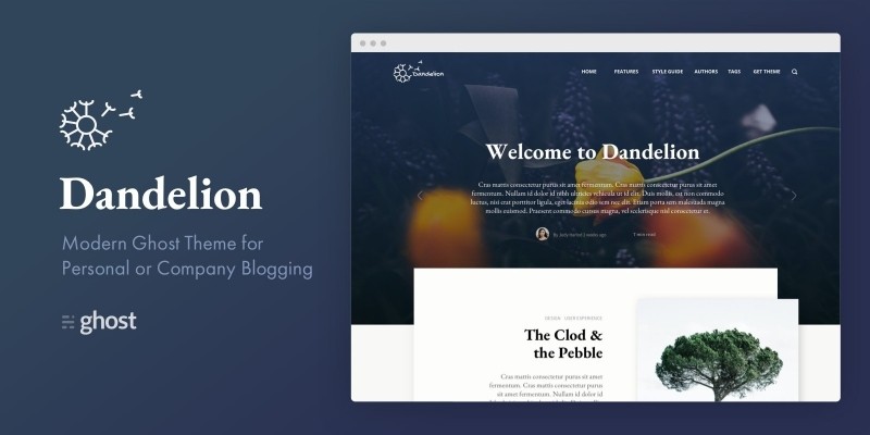 Dandelion - A Modern Blogging Theme For Ghost