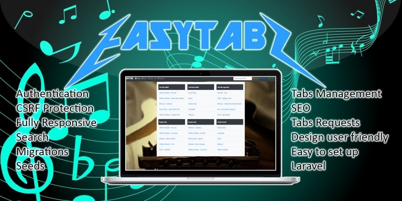 EasyTabs - Laravel Music Tabs Management