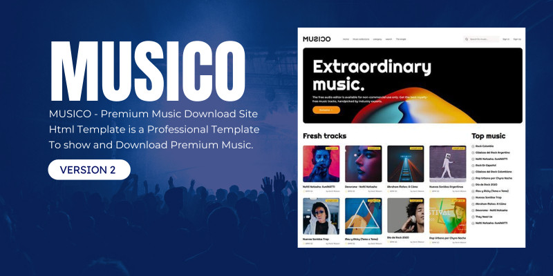 Musico - Premium Music Download Site HTML Template