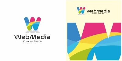 Web Media W Letter Logo
