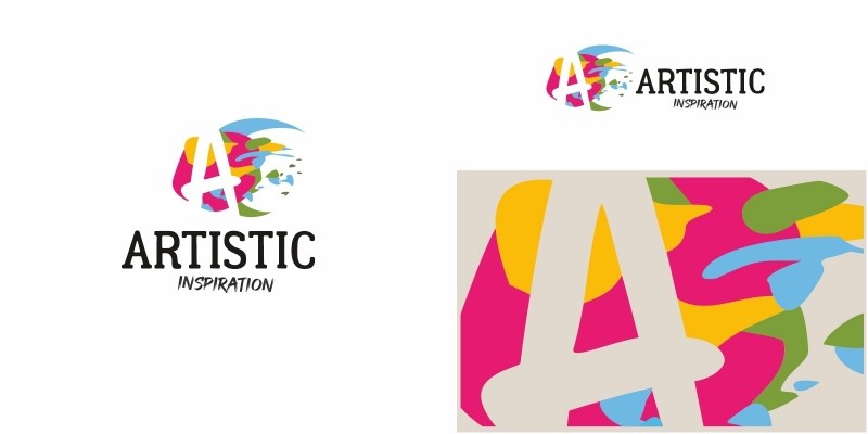 Artistic A Letter Logo