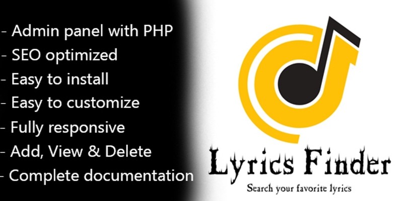 Lyrics Finder PHP Script