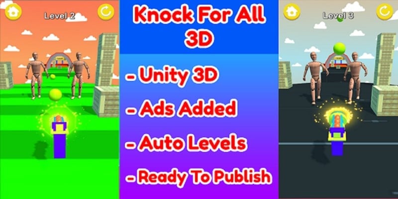 Knock For All 3D Game Unity Source Code