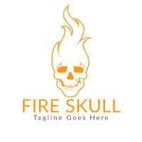 Fire Skull Logo Design