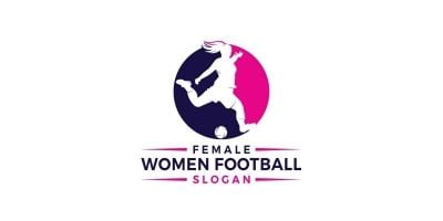 Women Football Logo Design