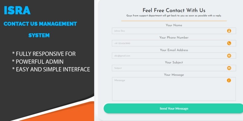 Isra - Contact Us Management System