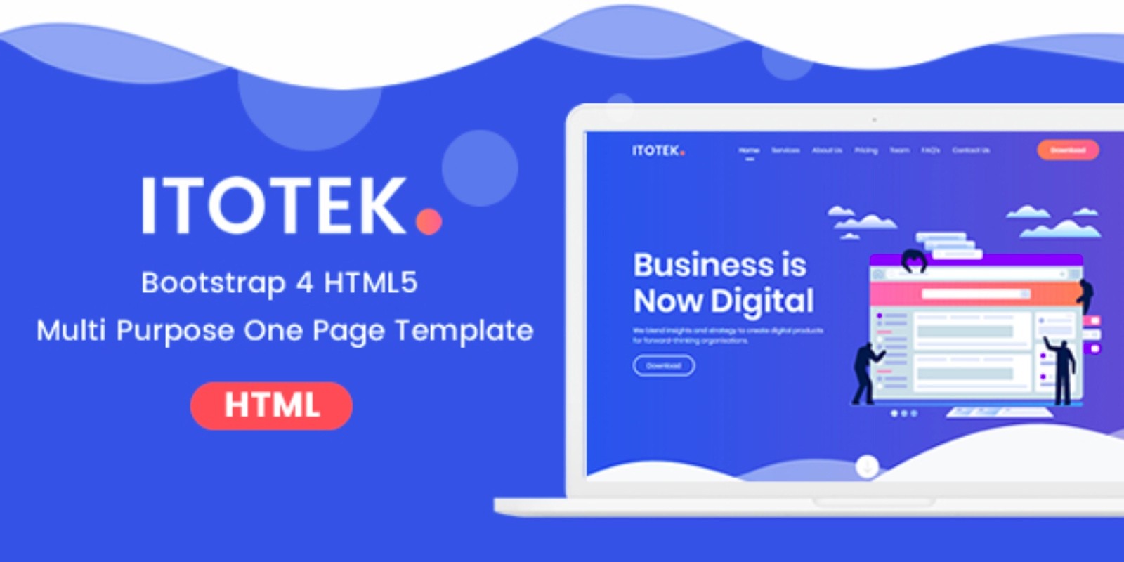 Itotek One Page Bootstrap 4 HTML 5 Theme