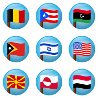 200+ Countries Flag Vector icons