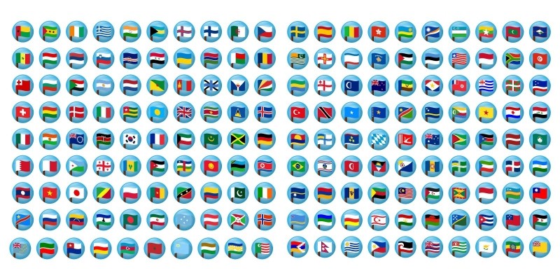 200+ Countries Flag Vector icons