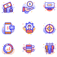 Web And Content Marketing Isolated Vector Icons 