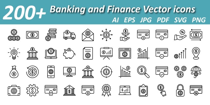Banking And Finance Vector Icons