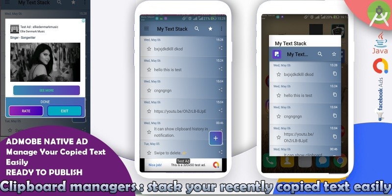 Clipboard Manager Keep History -  Android Studio