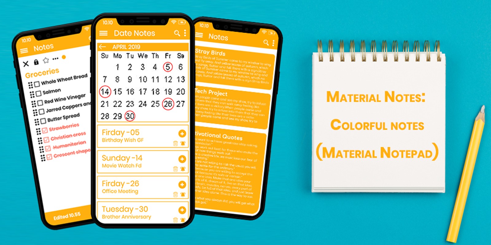 Material Notes - Colorful Notes Android Template
