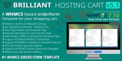 Brilliant Hosting Cart - WHMCS Order Form Template