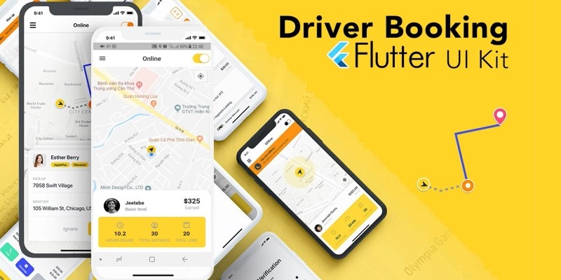 Taxi App Driver - Flutter UI KIT