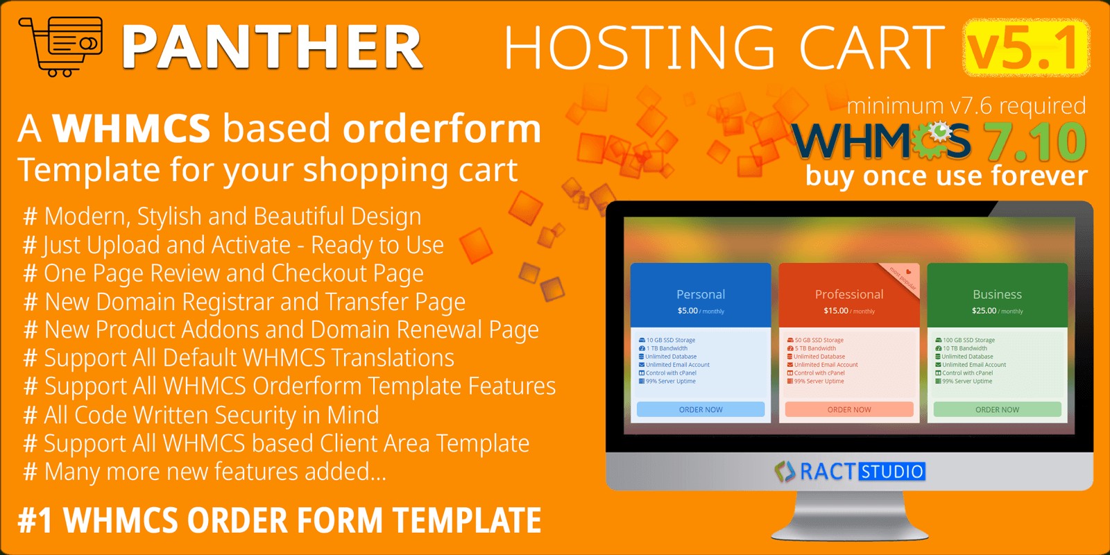 Panther Hosting Cart - WHMCS Order Form Template