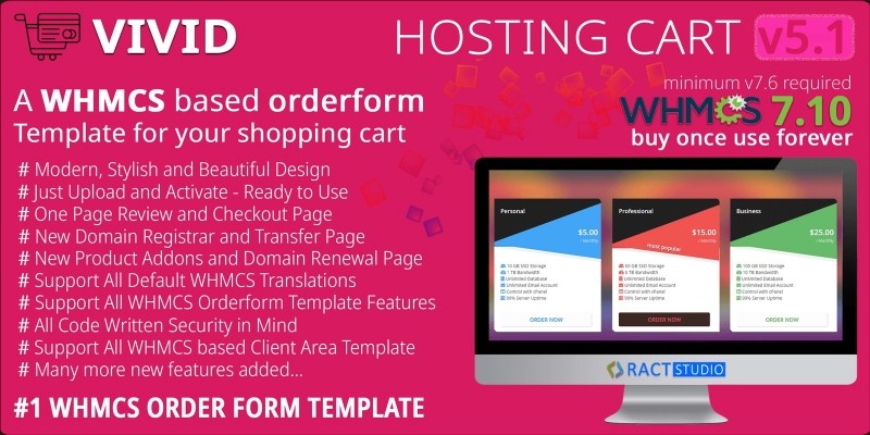 Vivid Hosting Cart - WHMCS Order Form Template