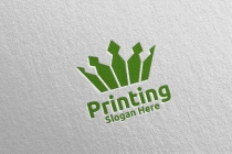 King Printing Company Logo Design Screenshot 1