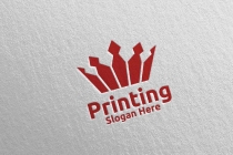 King Printing Company Logo Design Screenshot 2
