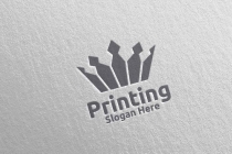 King Printing Company Logo Design Screenshot 3