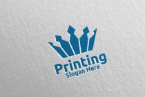 King Printing Company Logo Design Screenshot 4