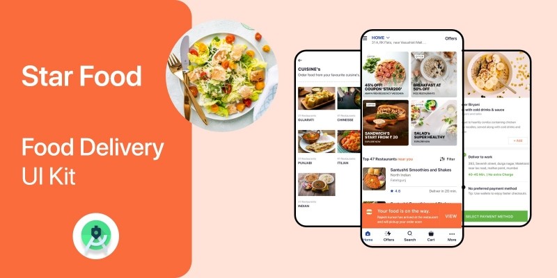 Food Delivery UI Kit Android Studio