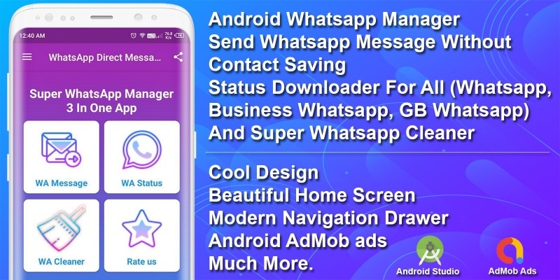 Whatsapp Manager Android App Source Code