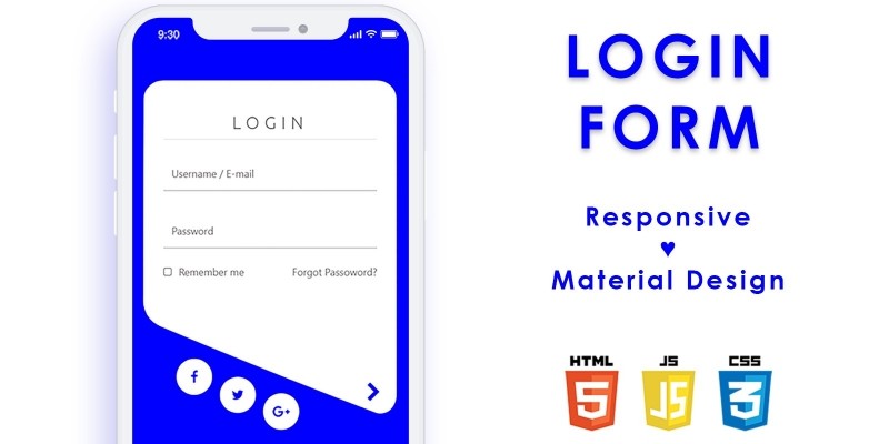 Modern Login Form JavaScript