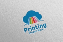 Cloud Printing Company Logo Design Screenshot 5