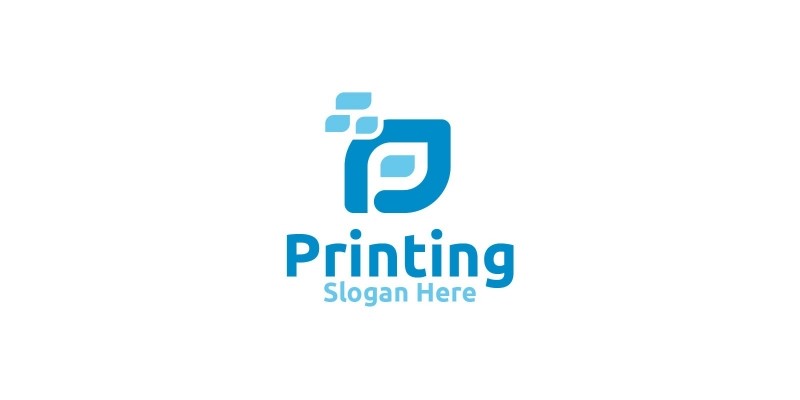 Letter P Printing Company Logo Design