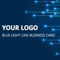 Blue Light Line Business Card Design Template
