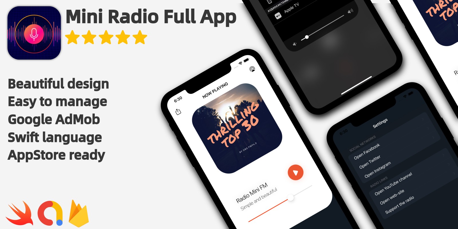 Radio Mini - Full iOS Application